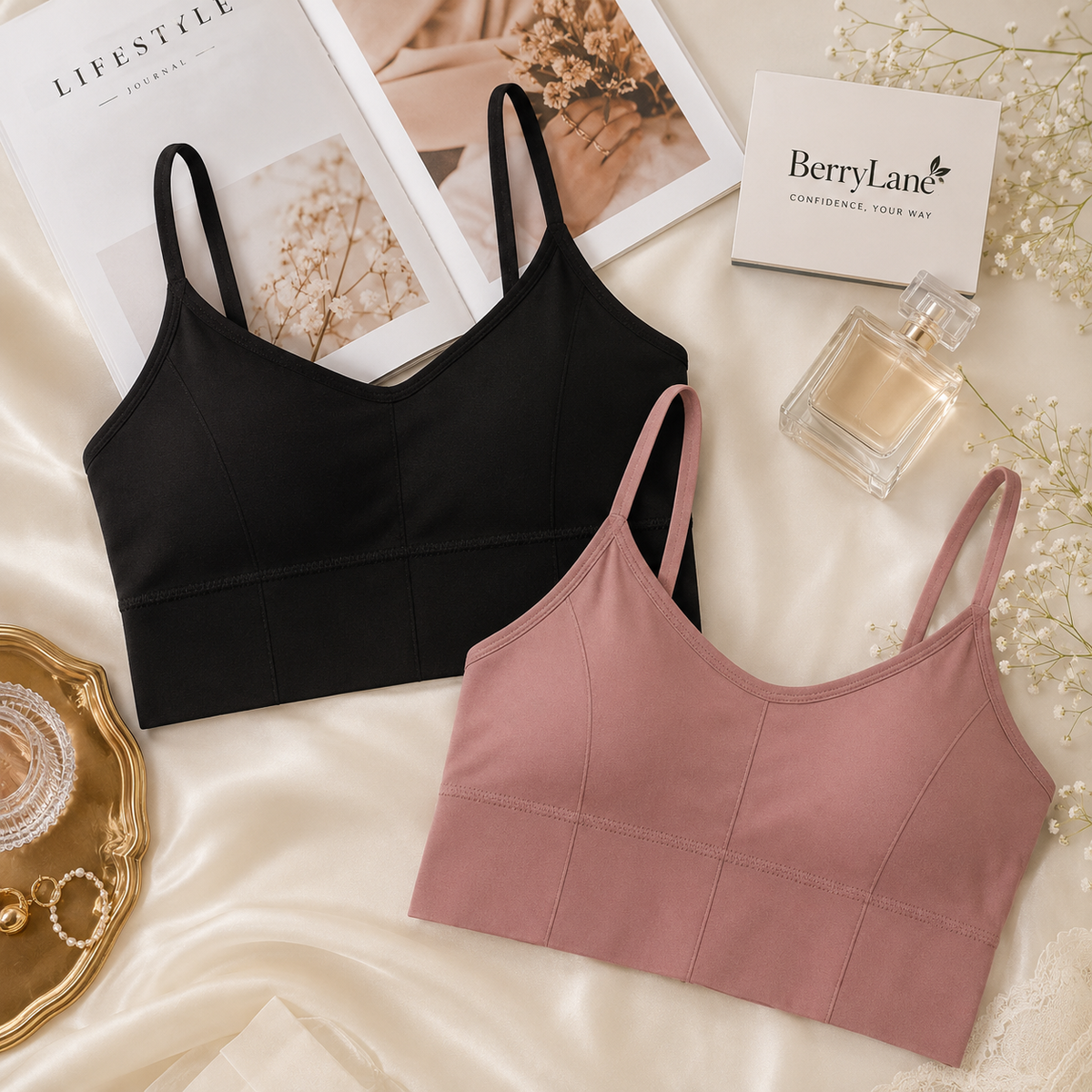 BerryLane Ultra-Soft Everyday Comfort Padded Bra (pack of 2)