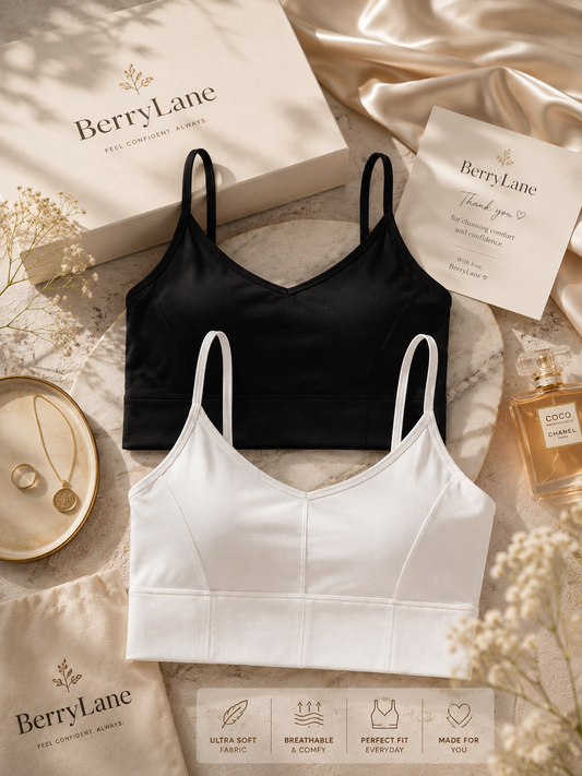 BerryLane Ultra-Soft Everyday Comfort Padded Bra (pack of 2)